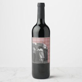 Modern Rustic Plaid Holiday Wine Label Personalize Weinetikett