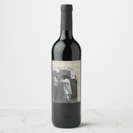 Modern Rustic Plaid Holiday Wine Label Personalize Weinetikett