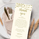 Modern Rustic Wedding Dinner Thank You Card Programm<br><div class="desc">Introducing the perfect finishing touch to your wedding reception - our modern rustic Wedding Thank You Place Setting Card, with card title "Thank you" ! These place setting cards are easy to use - simply place one on top of each dinner card to create a beautiful and thoughtful presentation. Not...</div>