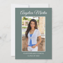 Modern Sage Green Abschluss 3 Foto Class 2022