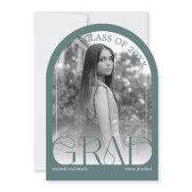 Modern Sage Green Arch Photo Graduation Party