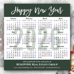 Modern Sage Green Business 2025 Kalender Einfach Feiertagskarte