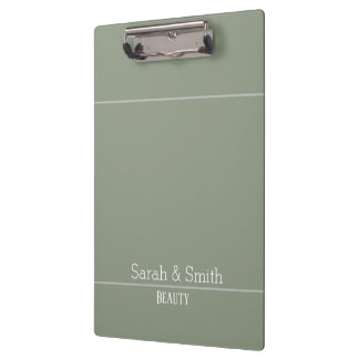 Modern Sage Green Business Office Name Custom   Klemmbrett