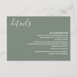Modern Sage Green Encryption Card Begleitkarte