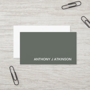 Modern Sage Green Minimalistisch Beruflich einfach Visitenkarte