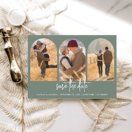 Modern Sage Green Save The Date