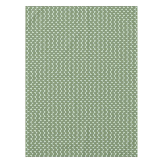 Modern Sage Green Triangle Christmas Geometric  Tischdecke (Vorderseite)