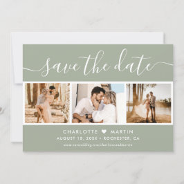 Modern Sage Green Wedding 4 Foto Save The Date