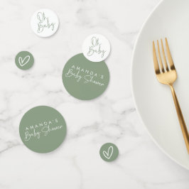 Modern Sage Oh Baby Simple Baby Dusche Konfetti