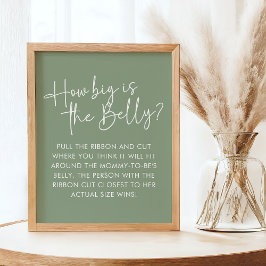 Modern Sage Oh Baby Simple Biss Guessing Game Poster