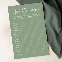 Modern Sage Oh Baby Simple Word Scramgame