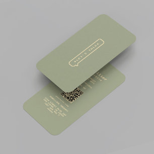 Modern Sage Psychologe Talk Therapeut Gold Visitenkarte