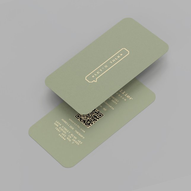 Modern Sage Psychologe Talk Therapeut Gold Visitenkarte (Modern Sage Psychologist Talk Therapist Gold)