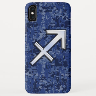 Modern Sagittarius Zodiac Sign Navy Digital Camo title_seo2