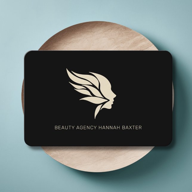Modern, Salon, Beauty-Logo, Visitenkarte (Woman Beauty Logo, Modern, Salon, Business Card)