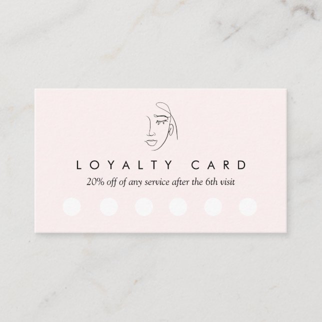Modern Salon Loyalty Card Treuekarte (Vorderseite)