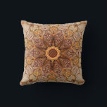 Modern Sand Mandala Pattern Pillow Kissen<br><div class="desc">Modern mandala design radiating out from a star center.</div>