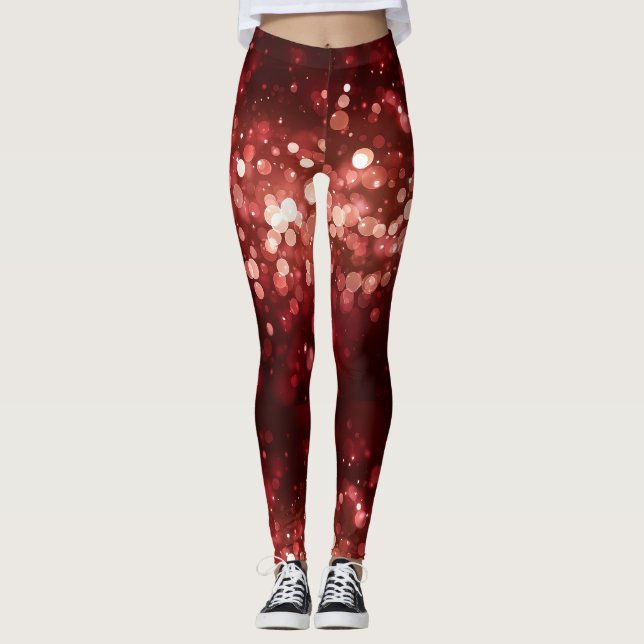 Modern Santa Costume Cute Fun Christmas  Leggings (Vorderseite)