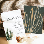 Modern Saquaro Cactus Save the Date Einladung<br><div class="desc">Diese Hochzeit speichert das Datum Einladung mit üppigen Aquarellkaktus und einem eleganten Script-Schriftart. Das ist der perfekte Ort für Ihre Böhmen-,  Sommer- oder Gartenhochzeit.</div>
