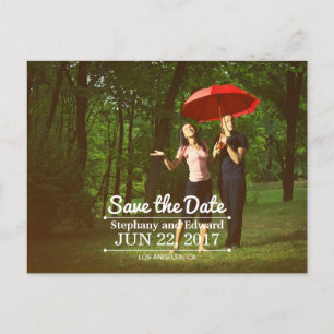 Modern Save the Date angepasste Foto Postkarten
