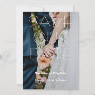 Modern Save the Date Card Custom Foto Hochzeit Einladung