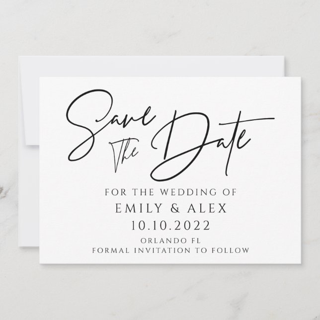Modern Save the Date Card Einladung (Vorderseite)