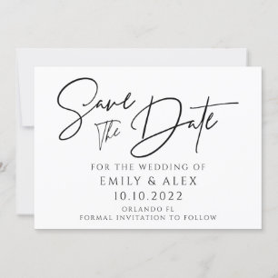 Modern Save the Date Card Einladung