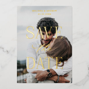 Modern Save the Date Foil Einladung