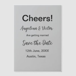 Modern Save the Date schlicht und elegant