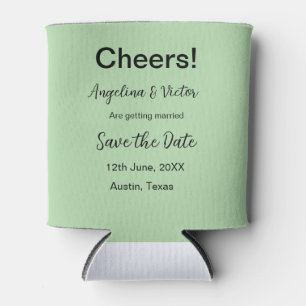 Modern Save the Date schlicht und elegant Dosenkühler