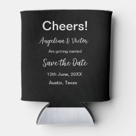 Modern Save the Date schlicht und elegant Dosenkühler