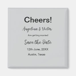 Modern Save the Date schlicht und elegant Magnet