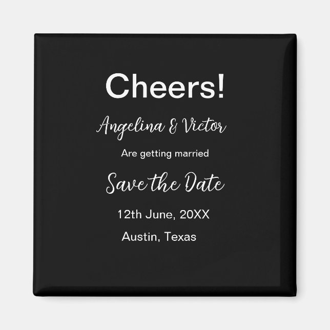 Modern Save the Date schlicht und elegant Magnet (Vorne)