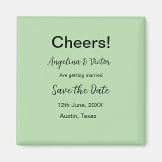 Modern Save the Date schlicht und elegant Magnet