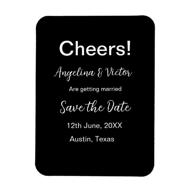Modern Save the Date schlicht und elegant Magnet (Vertikal)