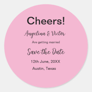 Modern Save the Date schlicht und elegant Runder Aufkleber