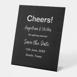 Modern Save the Date schlicht und elegant Sockelschild