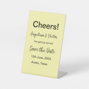 Modern Save the Date schlicht und elegant Sockelschild