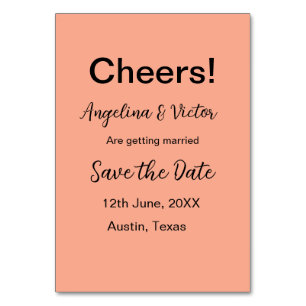 Modern Save the Date schlicht und elegant Tischnummer