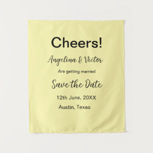 Modern Save the Date schlicht und elegant Wandteppich