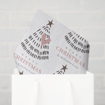 Modern Scandi Minimal Blush Heart Christmas Tree