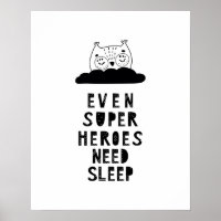 Modern scandi sleeping owl heroes nursery