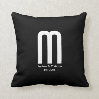 Modern "schaffen Sie Ihre mit Monogramm Selbst" Kissen