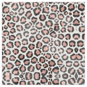 Modern schicke Black Rose Gold Foil Leopard Printi Stoff