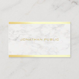 Modern schicke, goldene Textnamensvorlage - Modern Visitenkarte