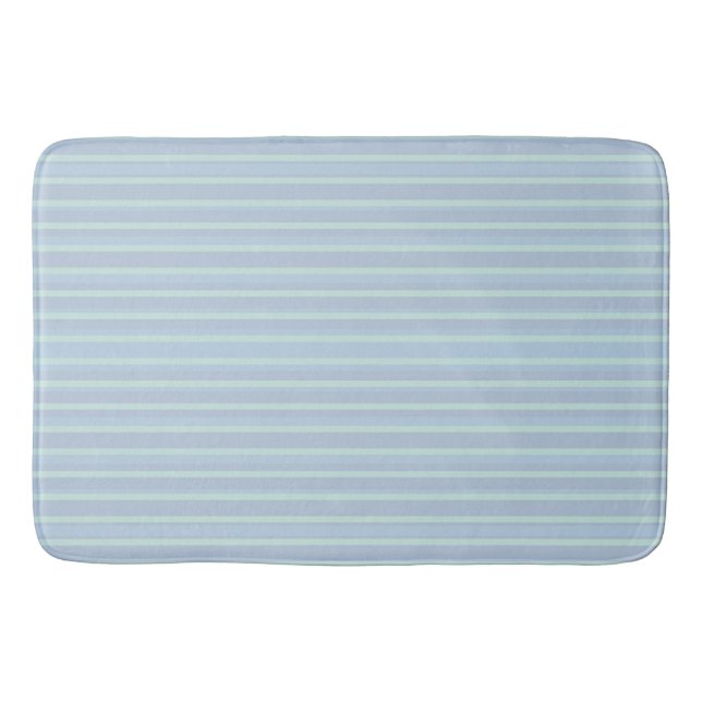 Modern schimmernd blau gestreift badematte (Vorderseite)
