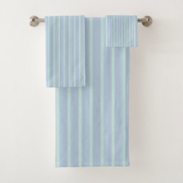 Modern schimmernd blau gestreift badhandtuch set
