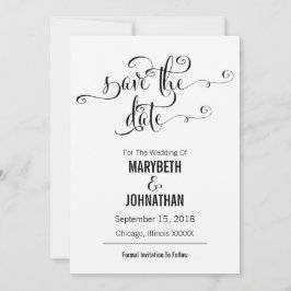 Modern schreiben wir Save the Date eine Karte