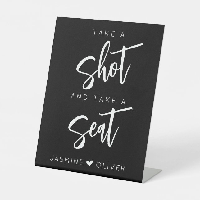 Modern Schuss ab und nehme das Plakatschild Sockelschild (Vorderseite)