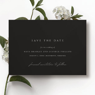 Modern Schwarz   Elegante minimalistische stimmung Save The Date